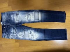 ダメージ加工ダークブルーデニム N°052のサムネイル