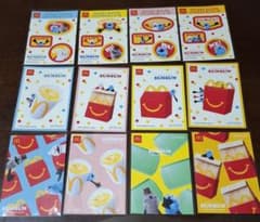 マクドナルド オリジナル パペットスンスン シール 4種セット コンプリート
