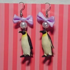 ハンドメイド ピアス ペンギンのサムネイル
