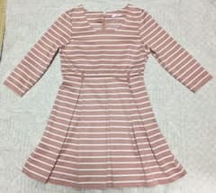 COLZA ハニーズ ワンピース ピンク ボーダー フリル Lサイズ 七分袖のサムネイル