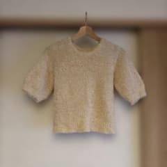 chocol raffine robe 半袖ニット ライトベージュのサムネイル