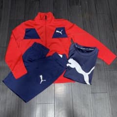 キッズ　PUMAジャージセットアップ上下セット　Tシャツ付き130cmのサムネイル