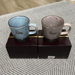 【未使用品】ミスタードーナツ 美濃焼プレミアムコーヒーカップ（水色・桜色）のサムネイル