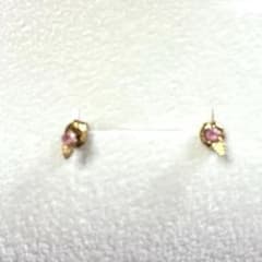 ピンクトルマリン　18K ピアス　ケース付のサムネイル