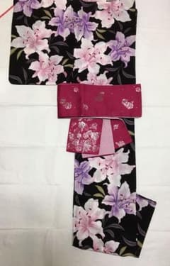 百貨店HANAGOROMO 新品　高級半幅帯　通年着用可ローズのサムネイル