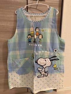 PEANUTS スヌーピー エプロン Mサイズ チェック柄のサムネイル