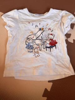 familiar 音楽イラスト 半袖Tシャツ 100cmのサムネイル