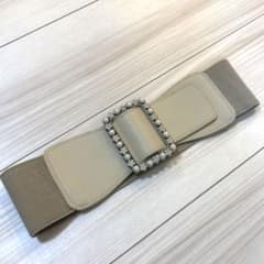 アクシーズファム　ゴムベルト 太ベルト ベージュ