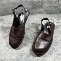 【tb】(8) Slip-on back strap leather brown