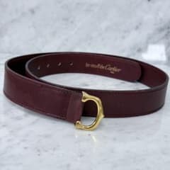 バーガンディCartier カルティエ ベルト レザー 本革 ワインレッド 金 m88307370933_1.jpg?1773115484