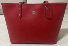 COACH トートバッグ レッド レザーのサムネイル