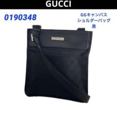 GUCCI グッチ GGキャンバス ショルダーバッグ 0190348 黒系 - メルカリ