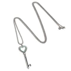 Tiffany ティファニー ハート キー 鍵 ブルー ネックレス AG925 - メルカリ