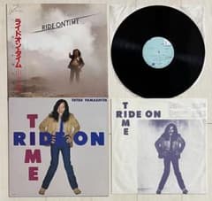 激レア☆山下達郎 白ラベルプロモ盤 RIDE ON TIME 再生確認済 美品級！カバー帯付LP☆山下達郎/RIDE ON TIME レコード 再生確認済