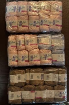 絹100％ ピュアシルク 手編み糸 毛糸 大量まとめ 未使用 長期保管品のサムネイル