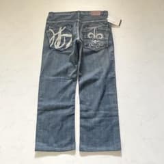 00s y2k SEANJOHNワイドストレートデニムパンツ 刺繍 髭 W38 - メルカリ
