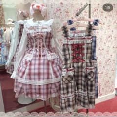 予約完売！裾スカラップタータンチェックジャンパースカート - メルカリ