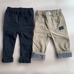 apres les cours ベビーパンツ　80cm 裏起毛　2枚セットのサムネイル