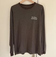 ennoy エンノイ ボーダー 長袖 Tシャツ ロンT L ブラウン - メルカリ
