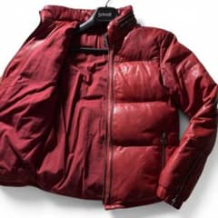 schott LHP ダウンジャケット　羊革　ラムレザー レッド M schott LHP ダウンジャケット 羊革 ラムレザー レッド M - メルカリ