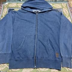 Stussy ジップパーカー フェードブルー 00s 刺繍ロゴ BASIC ST - メルカリ