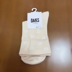 DAKS レディース ソックス ベージュ 花柄