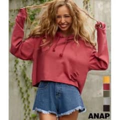 【一度のみ着用】ANAP ダメージクロップドフーディーパーカーのサムネイル