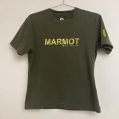 Marmot オリーブ色 ロゴTシャツ 半袖のサムネイル