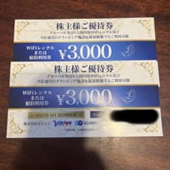 株式会社　ビジョン　株主優待券　6000円分のサムネイル