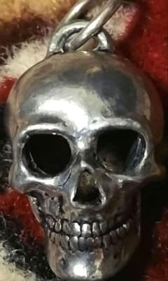 Unused British-made skull top, Gothic necromancer, UK antique hide