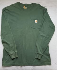 Carhartt 長袖ポケットTシャツ グリーン Mサイズのサムネイル