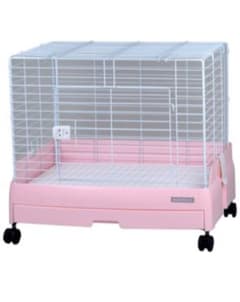 うさぎ等小動物用ゲージ 目立った汚れ無し 破損無し ピンク色のサムネイル