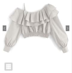 grl ワンショルダー フリルカラーブラウス ［tu1049］新品未使用♡タグ付のサムネイル