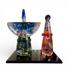 美品】近代工芸 multi glass マルティグラス 雛人形 ガラス工芸 - メルカリ