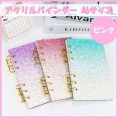 【7点セット】アクリル⭐︎おうちバインダー※ピンク アクリルバインダー A6 ピンク 家計管理 韓国 バインダー貯金