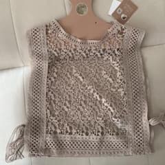 新品　tal. by yumi.  ネックカバー　レースベスト　中薄橙のサムネイル