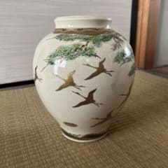 薩摩焼　渡り鶴壺のサムネイル