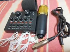 V8 ライブオーディオミキサー & コンデンサーマイク セット - メルカリ