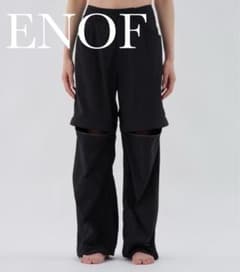 ENOF open knee nylon pants ブラック ENOF イナフ パンツ open knee nylon pants ブラック - メルカリ