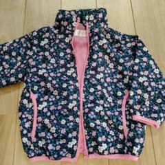 西松屋　上着　100cm 花柄　ネイビー　紺色　女の子のサムネイル