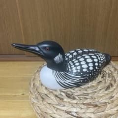 希少　美品　巨匠作 カナダ製 ヘリテイジ　デコイ ハシグロアビ（Loon）実物大 希少 美品 巨匠作 カナダ製 ヘリテイジ デコイ ハシグロアビ（Loon