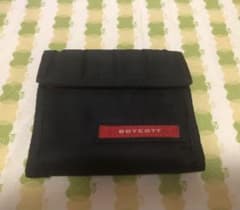 BOYCOTT メンズ 折り財布 黒のサムネイル
