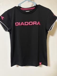 DIADORA テニス Tシャツ ブラック ピンクのサムネイル
