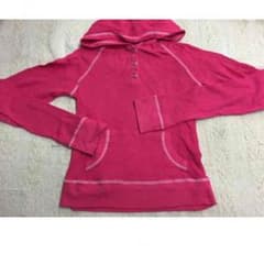 ひなたん様専用  ピンクワッフル地パーカーフードカジュアルポケット付サーマル生地のサムネイル