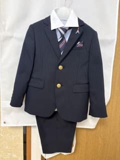 キッズスーツ ELLE EN NOIR 110cm ネイビー ストライプ - メルカリ