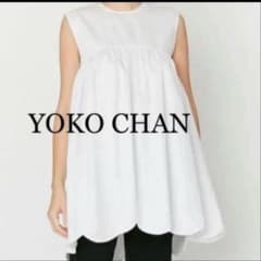 新品　YOKO CHAN　ヨーコチャン　ヘムスカラップコットンブラウス　40 YOKO CHAN ヨーコチャン ヘムスカラップ ブラウス ホワイト 40 - メルカリ