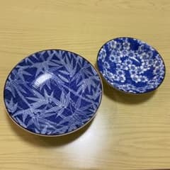 和柄 皿 2枚セット 竹 梅