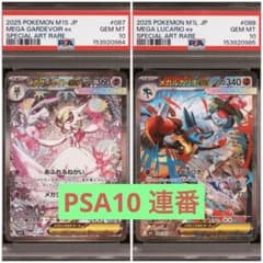 PSA10/連番】メガルカリオex メガサーナイトex SAR 088 087 - メルカリ