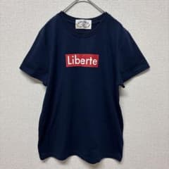 リムリミット ロゴプリント Tシャツ クルーネック 半袖 プリント L 紺 混紡のサムネイル