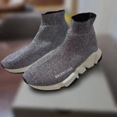 BALENCIAGA スピードトレーナー ラメ シルバーのサムネイル